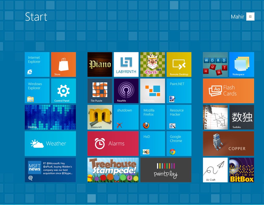 Windows 8 Metro Kacheln
